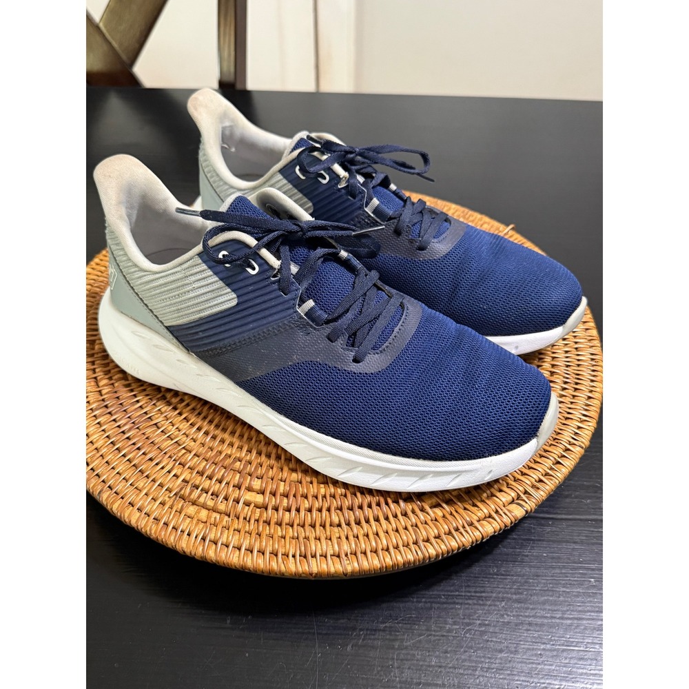 FootJoy Flex Golf Shoes Mens Navy Grey Spikeless Stratolite Mesh Sneakers